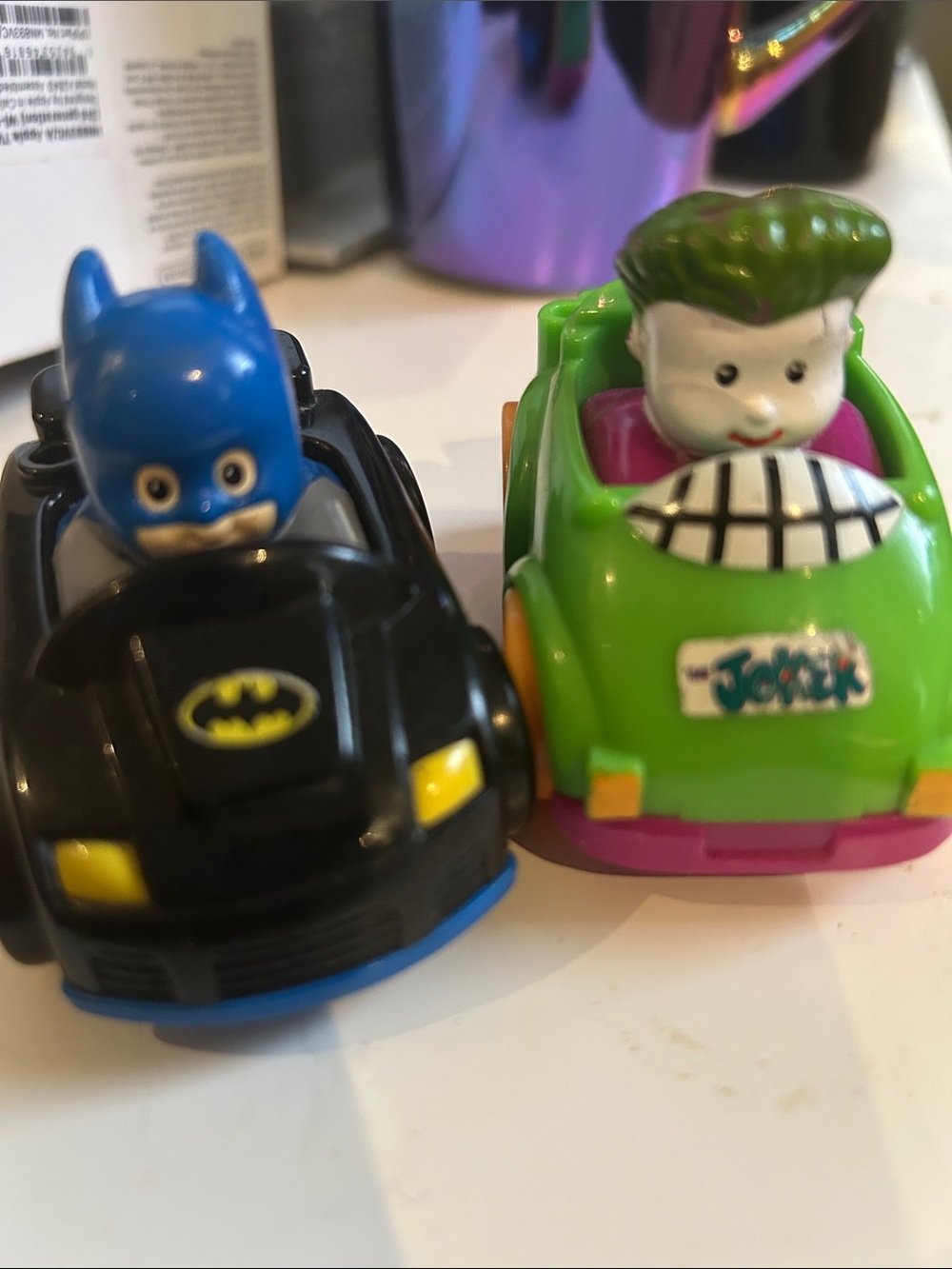 Mattel Fisher Price Little People DC Comics Marvel Wheelies The Joker AND Batman